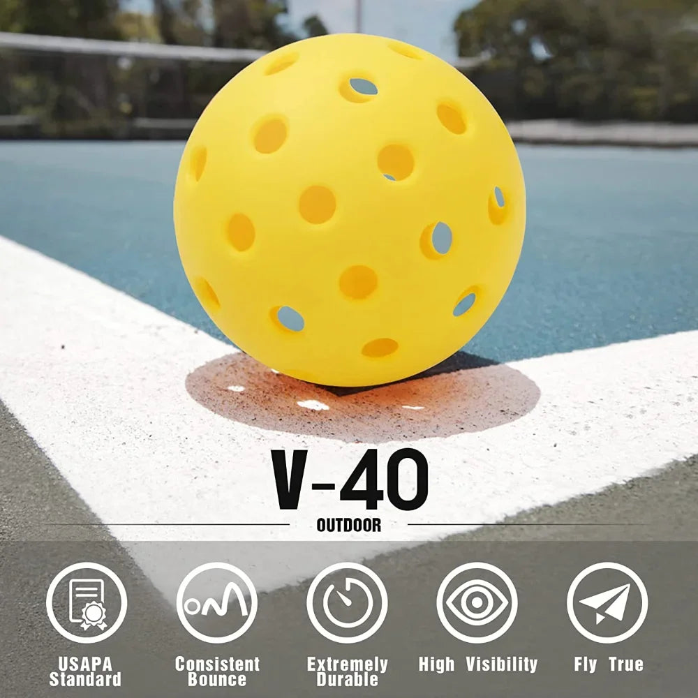 12 Pickleballs 72mm – Indoor Training & Practice