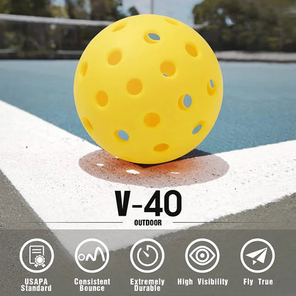 12 Pickleballs 72mm – Indoor Training & Practice